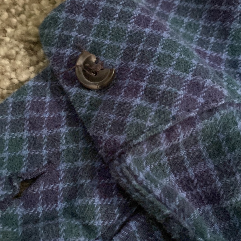 Color Block Plaid over shirt - Picture 3 of 5